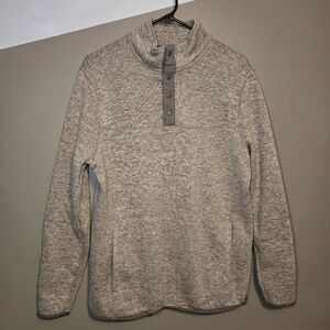 Goodfellow & Co. Men’s Regular Fit Pullover 1/4 Button Sweater Beige Size Medium
